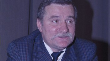Lech Wałęsa. 1989 r. Fot. PAP/G. Rogiński