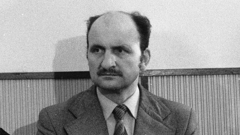 Zdzisław Ostatek - współzałożyciel Komitetu Samoobrony Chłopskiej Ziemi Grójeckiej. 1981 r. Fot. PAP/CAF/Z. Matuszewski