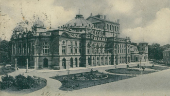 Teatr Miejski w Krakowie - pocztówka z 1904 r. Źródło: CBN Polona