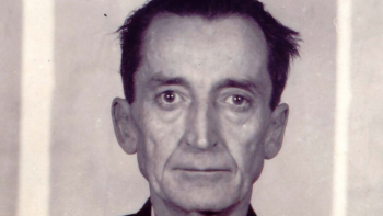 Gen. August Emil Fieldorf „Nil”. Zdjęcie z więzienia MBP w Warszawie, 1950 r. Źródło: www.pamiec.pl / Archiwum IPN