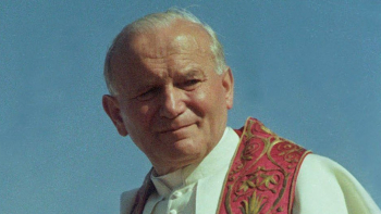 Papież Jan Paweł II. 1983 r. Fot. PAP/J. Ochoński