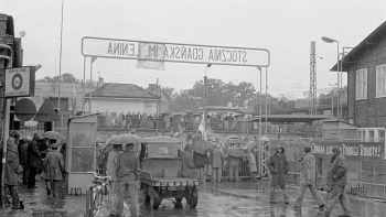 Strajk w Stoczni im. Lenina. 08.1980. Fot. PAP/J. Grelowski