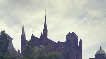 Bazylika Wniebowzięcia Najświętszej Maryi Panny (kościół Mariacki). Gdańsk. 1977 r. Fot. PAP/K. Kamiński