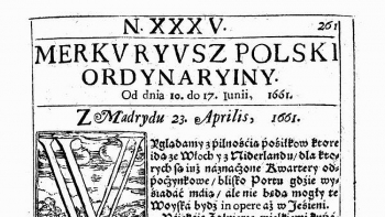 „Merkuriusz Polski Ordynaryjny” z 1661 r. Źródło: Wikimedia Commons