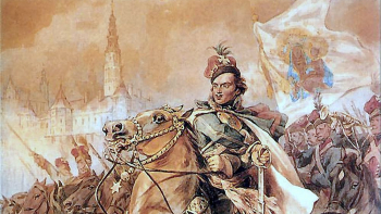 Kazimierz Pułaski pod Częstochową – obraz Juliusza Kossaka. Źródło: Wikimedia Commons