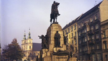 Pomnik Grunwaldzki. Kraków, 1982 r. Fot. PAP/J. Ochoński