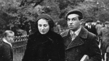 Konstanty Ildefons Gałczyński z żoną Natalią. Fot. PAP/CAF