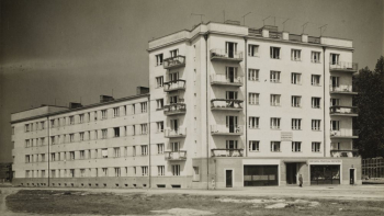 Warszawa, plac Wilsona, budynek WSM. Przed 1939 r. Źródło: CBN Polona