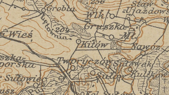 Kitów na mapie z 1932 r. Źródło: CBN Polona