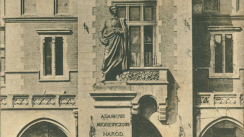 Pomnik Adama Mickiewicza w Krakowie. Źródło: CBN Polona