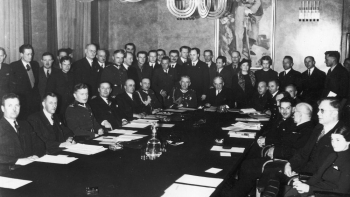 Walne zebranie Polskiego Związku Żeglarskiego w Warszawie. 1938 r. Fot. NAC