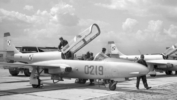 Samolot szkolno-treningowy PZL TS-11 Iskra. Fot. PAP/Afa Pixx/M. Stankiewicz