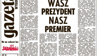 Wasz prezydent, nasz premier - artykuł Adama Michnika w Gazecie Wyborczej, fot. Gazeta Wyborcza