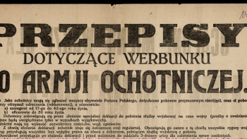 Przepisy dotyczące werbunku do Armii Ochotniczej. Fot. domena publiczna