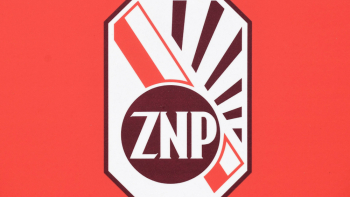 Logo Związku Nauczycielstwa Polskiego. Fot. PAP/Radek Pietruszka