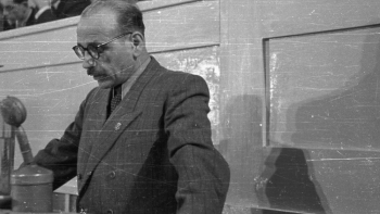 Franciszek Jóźwiak (na kongresie zjednoczeniowym PZPR w 1948 r.). Fot. PAP/Wojciech Kondracki