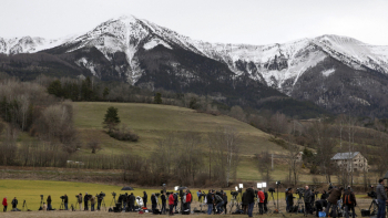 Alpy francuskie, okolice, w których doszło do katastrofy samolotu linii Germanwings. Fot. PAP/EPA/EFE/Alberto Estevez