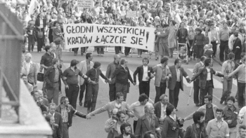 Demonstracja głodowa w Łodzi. Fot. PAP/Tomasz Prażmowski