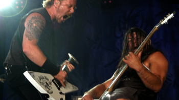 Zespół Metallica (w 2003 roku). Fot. PAP/EPA/EFE/Emilio Naranjo