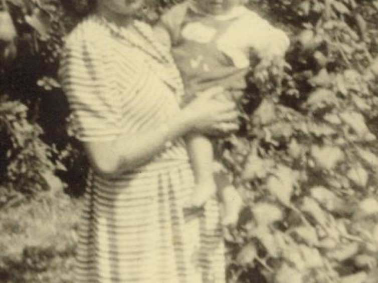 Hildegarda Lubusch z synem Włodzimierzem po 1943 r. Fot. archiwum rodzinne