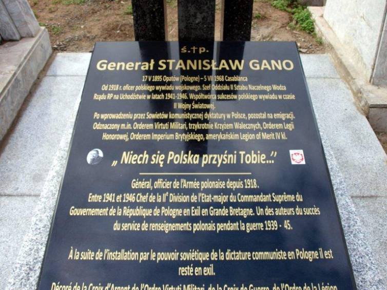 Grób gen. Stanisława Gano. Fot Stanisław Podgórski/Ambasada RP w Rabacie