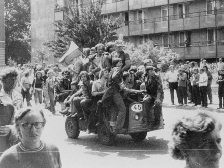 Protest robotników Radomia po podwyżce cen żywności.1976 rok. Fot. PAP