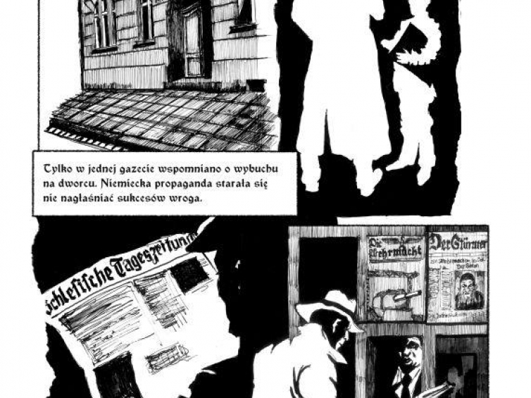 Komiksu Juliusza Woźnego „Odwet. Breslau 1943”. Źródło: autor
