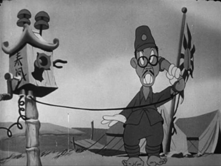 Kadr z filmu „Szeregowiec Snafu. Szpiedzy”. Reż.  Chuck Jones, USA 1943. Źródło: Filmoteka Narodowa