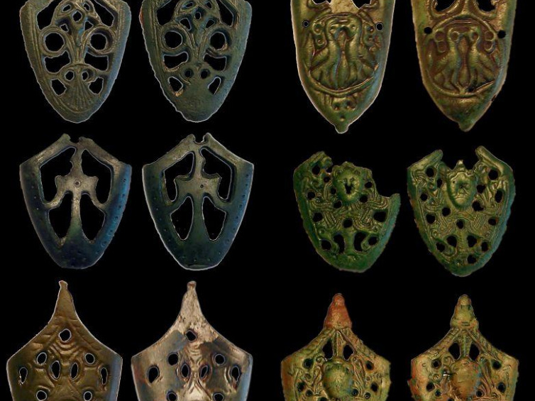 Niektóre z trzewików odkrytych w 2014 roku. Źródło: ekspedycja archeologiczna z Muzeum Warmii i Mazur