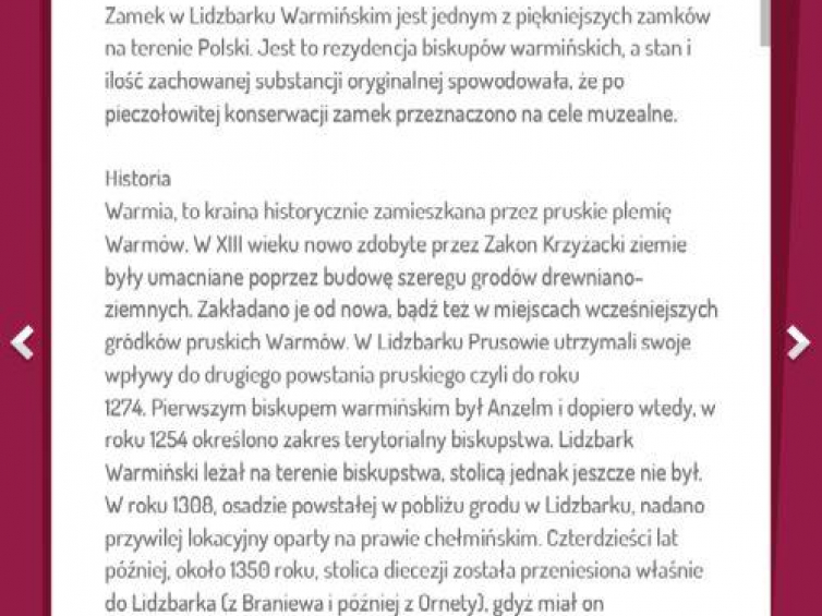 Aplikacja mobilna Narodowego Instytutu Dziedzictwa „Zabytki w Polsce”. Źródło: Narodowy Instytut Dziedzictwa