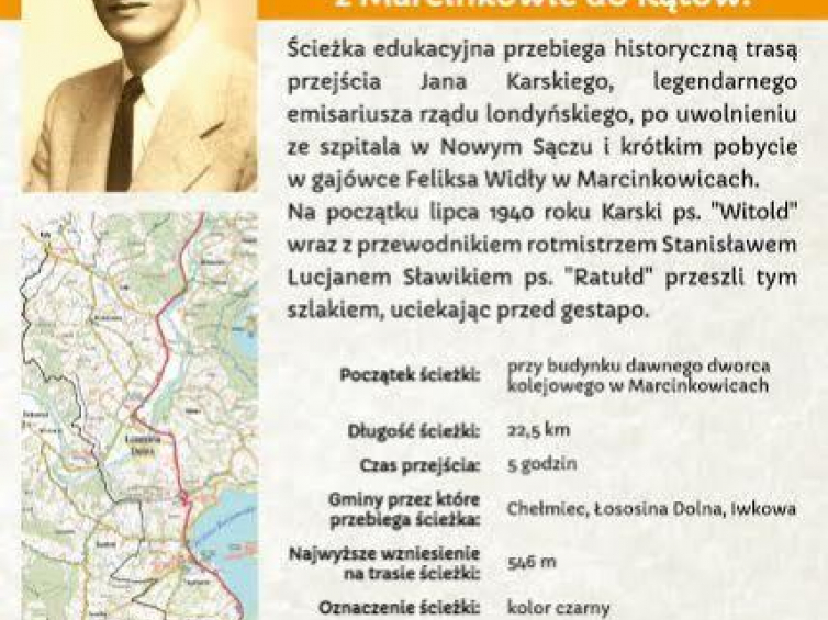 Ścieżka turystyczno-edukacyjna upamiętniająca szlak uwolnienia i ucieczki Jana Karskiego