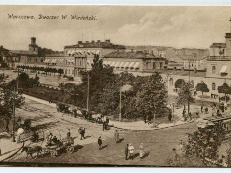 Warszawa, Dworzec Warszawsko-Wiedeński. Zbiory Muzeum Historii Polski.