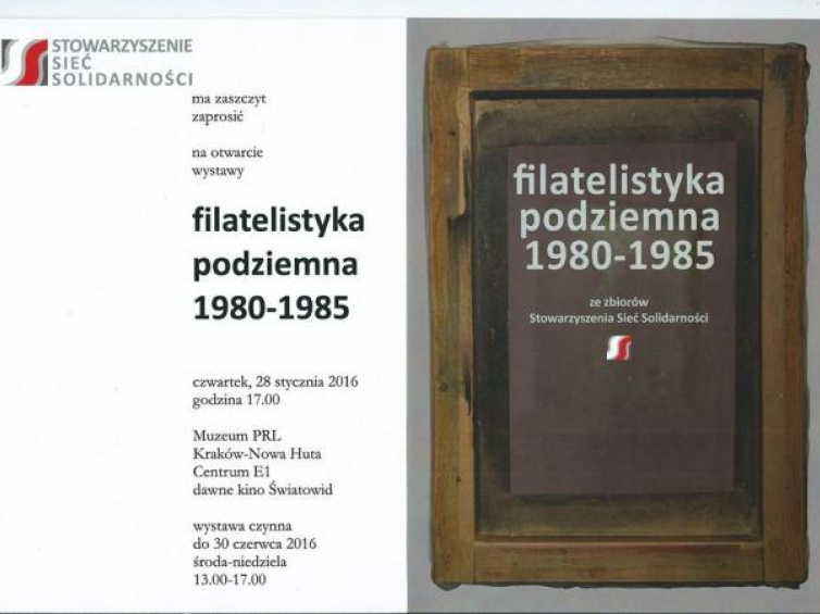 Wystawa „Filatelistyka podziemna 1980-1986 ze zbiorów Stowarzyszenia Sieć Solidarności”