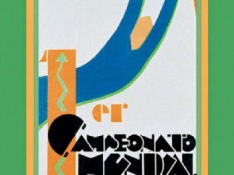 Oficjalny plakat Mistrzostw Świata w Piłce Nożnej z 1930 r. (FIFA)