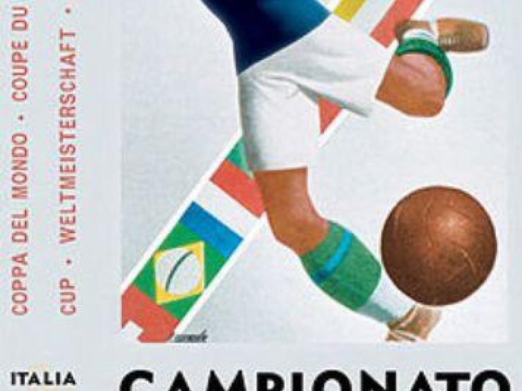 Oficjalny plakat Mistrzostw Świata w Piłce Nożnej z 1934 r. (FIFA)