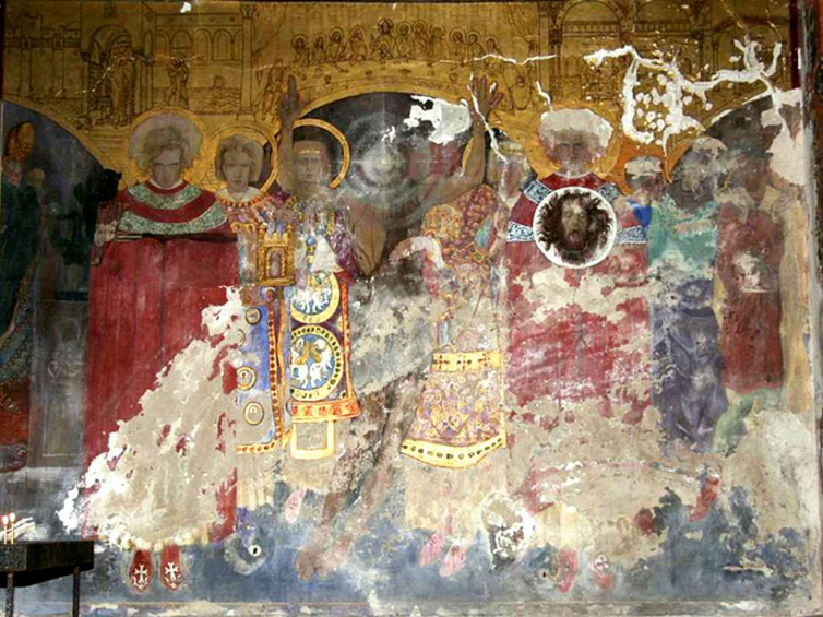 Katedra Ormiańska we Lwowie. Malowidło Jana Henryka Rosena przed konserwacją. Źródło: MKiDN