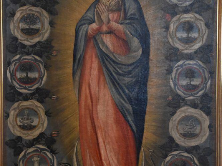 Obraz „Maria Immaculata w otoku różańcowym”. Fot. PAP/J. Bednarczyk