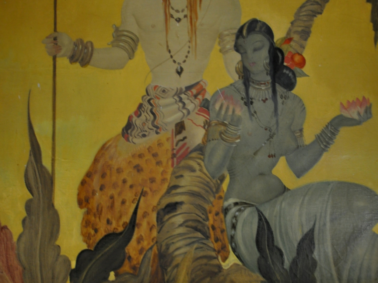 Malowidła Stefana Norblina w pałacu maharadży Bahadura w Morvi. Fot. Józef Steciński