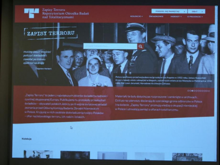 Premiera internetowej bazy „Zapisy terroru” w Centrum Prasowym PAP w Warszawie. Fot. PAP/T. Gzell