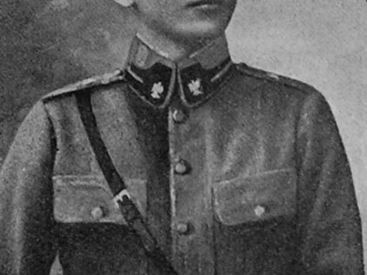 Por. Franciszek Głąbek w mundurze polskiego oficera we Włoszech. 1918 r. Źródło: Muzeum Piłsudskiego w Sulejówku