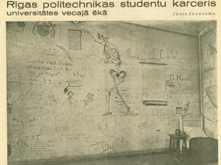 Karcer Politechniki Ryskiej - fotografie archiwalne z łotewskiego czasopisma Universitas – 15 października 1938