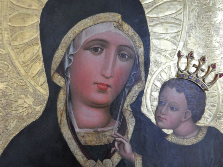 Gotycki obraz Matki Bożej z kościoła w Kętach. Fot. ks. Szymon Tracz