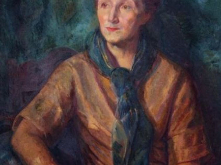 Portret Marii Kuncewiczowej pędzla Antoniego Michalaka. Źródło: Ossolineum
