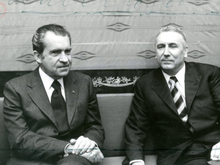Wizyta prezydenta Stanów Zjednoczonych Richarda Nixona. Warszawa 31.05.1972 Źródło: AAN