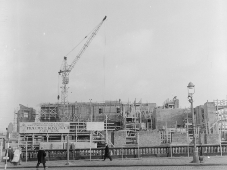 Odbudowa Zamku Królewskiego w Warszawie, 1973 r. Fot. NAC