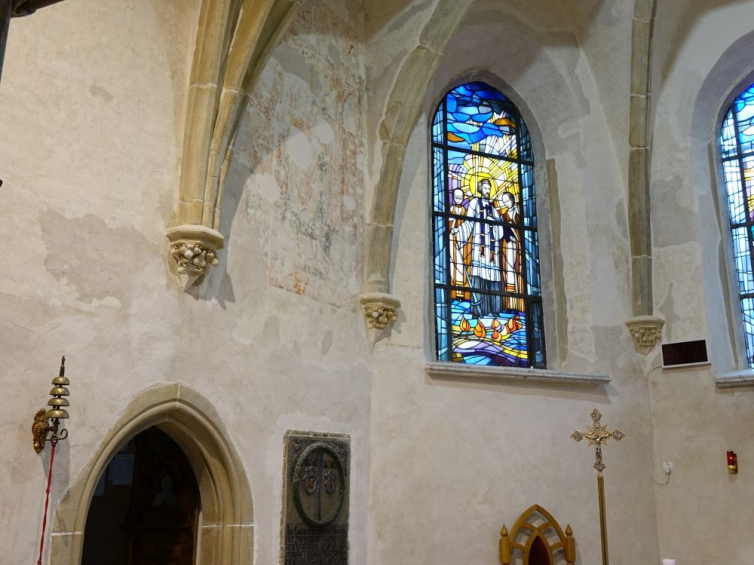 Gotyckie polichromie w kościele św. Jerzego w Cieszynie. Źródło: x. Szymon Tracz