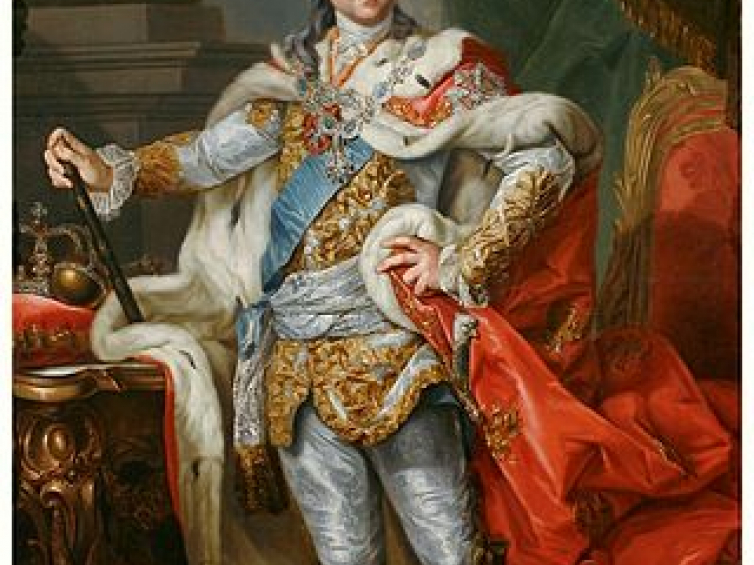 Marcello Bacciarelli, Portret Stanisława Augusta Poniatowskiego w stroju koronacyjnym. Źródło: Wikimedia Commons