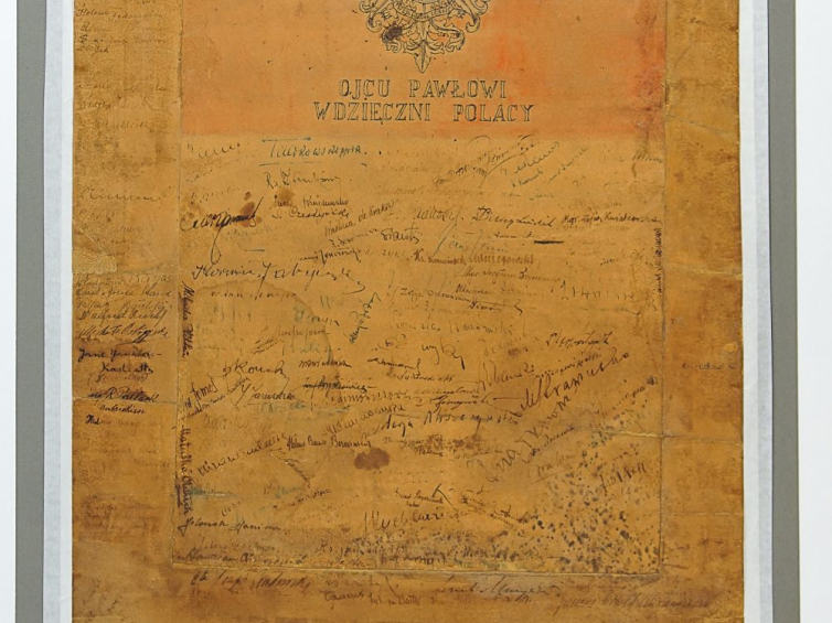 List pamiątkowy pochodzący z okresu II wojny światowej - po konserwacji. Fot. Dariusz Subocz
