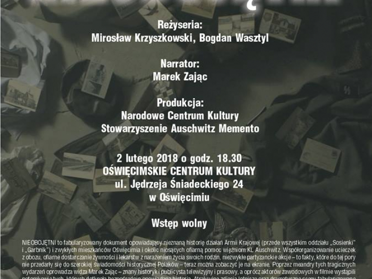 Premiera filmu "Nieobojętni" w Oświęcimskim Centrum Kultury