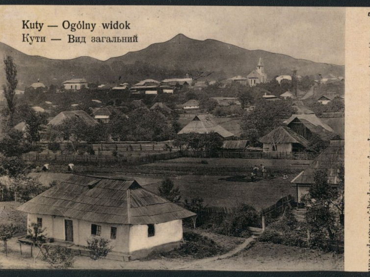 Kuty - panorama. 1910 r. Źródło: BN Polona